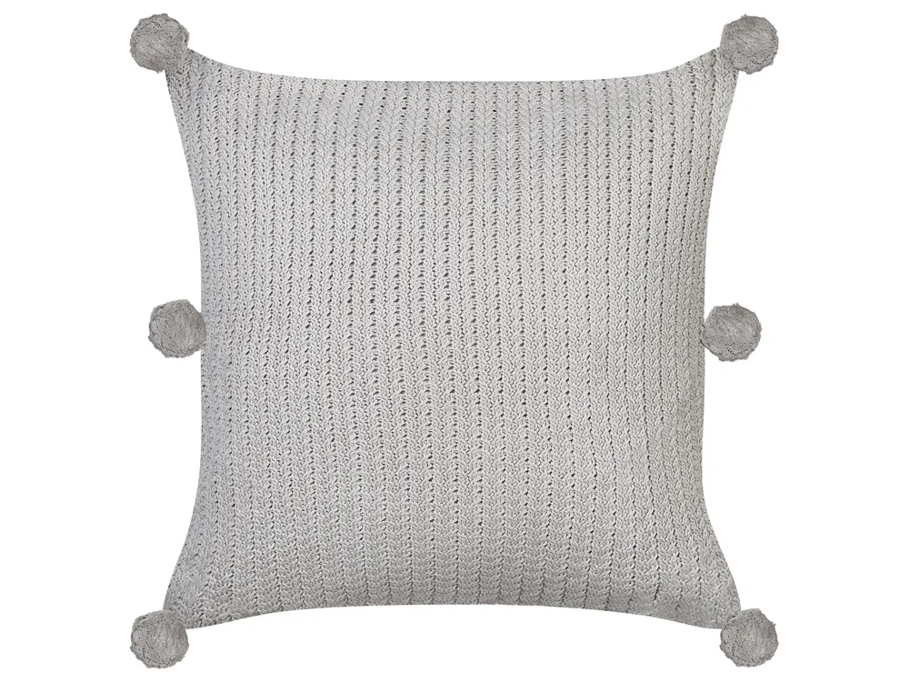 Dekokissen 2er Set OCOTEA 45 x 45 cm Baumwolle Grau Ohne Muster_914076
