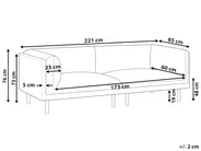Sofa 3 Seater VORGOD Fabric Off-White_996341