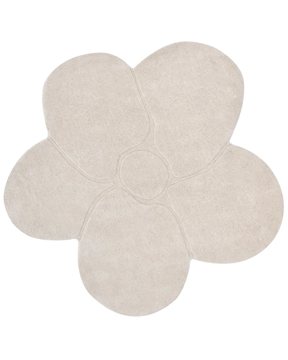 Teppich KOKKINI Hellbeige ø 140 cm Wolle