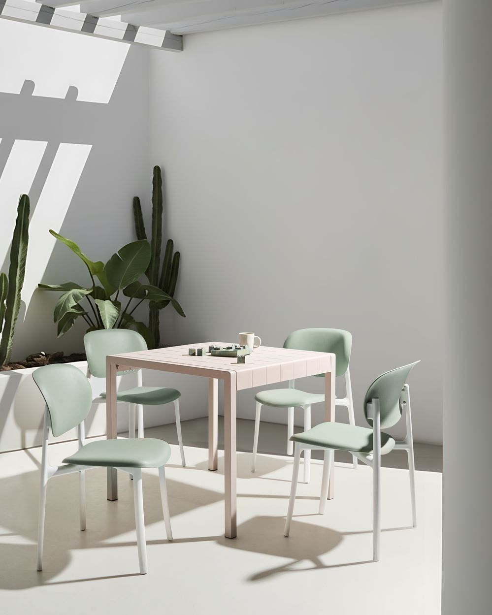 Set van 4 tuinstoelen MUSANO Groen