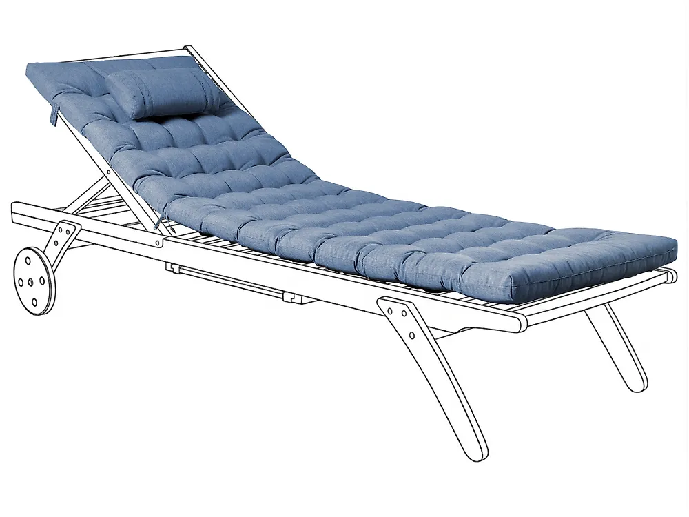 Liegenauflage CESANA PREMIUM 192 x 56 cm Blau