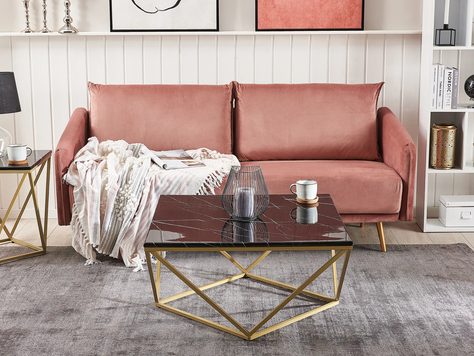 Coffee Table MALIBU Black Marble_791604