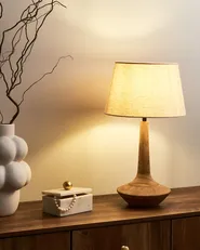 Table Lamp GODAWARI Mango Wood Dark Brown_985991