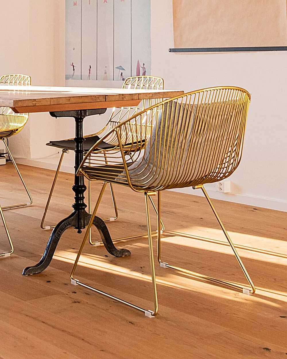 Set of 2 Dining Chairs AURORA Metal Gold_884645
