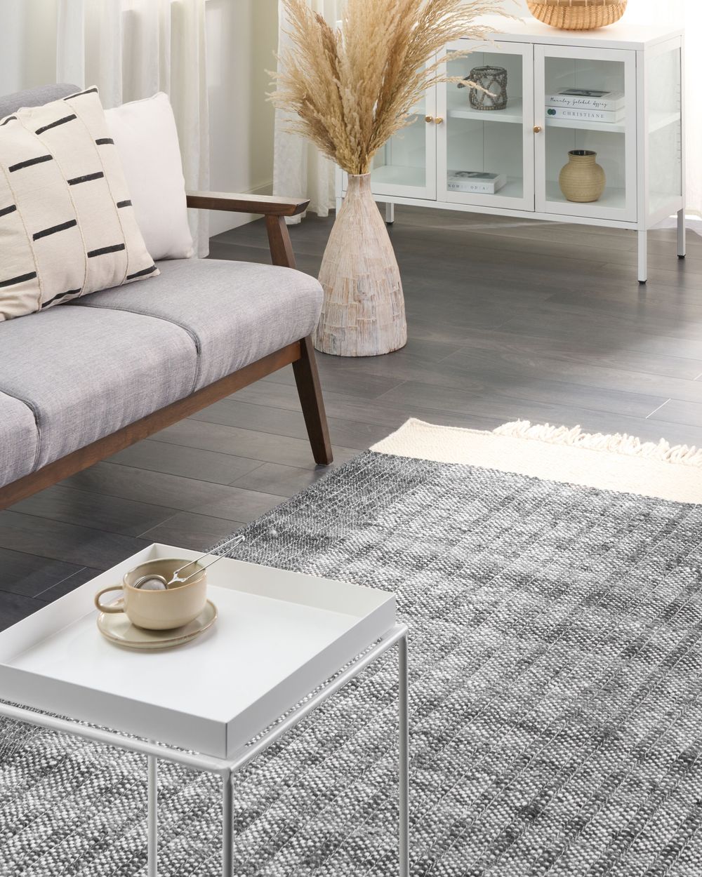 Vloerkleed ATLANTI Zwart 160 x 230 cm Wol