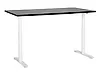 Schreibtisch elektrisch höhenverstellbar DESTINAS 160 cm x 72 cm Schwarz / Weiß