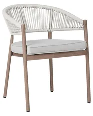 Set mit 6 Stühlen und Sitzkissen FLAVIA Metall Braun_936224