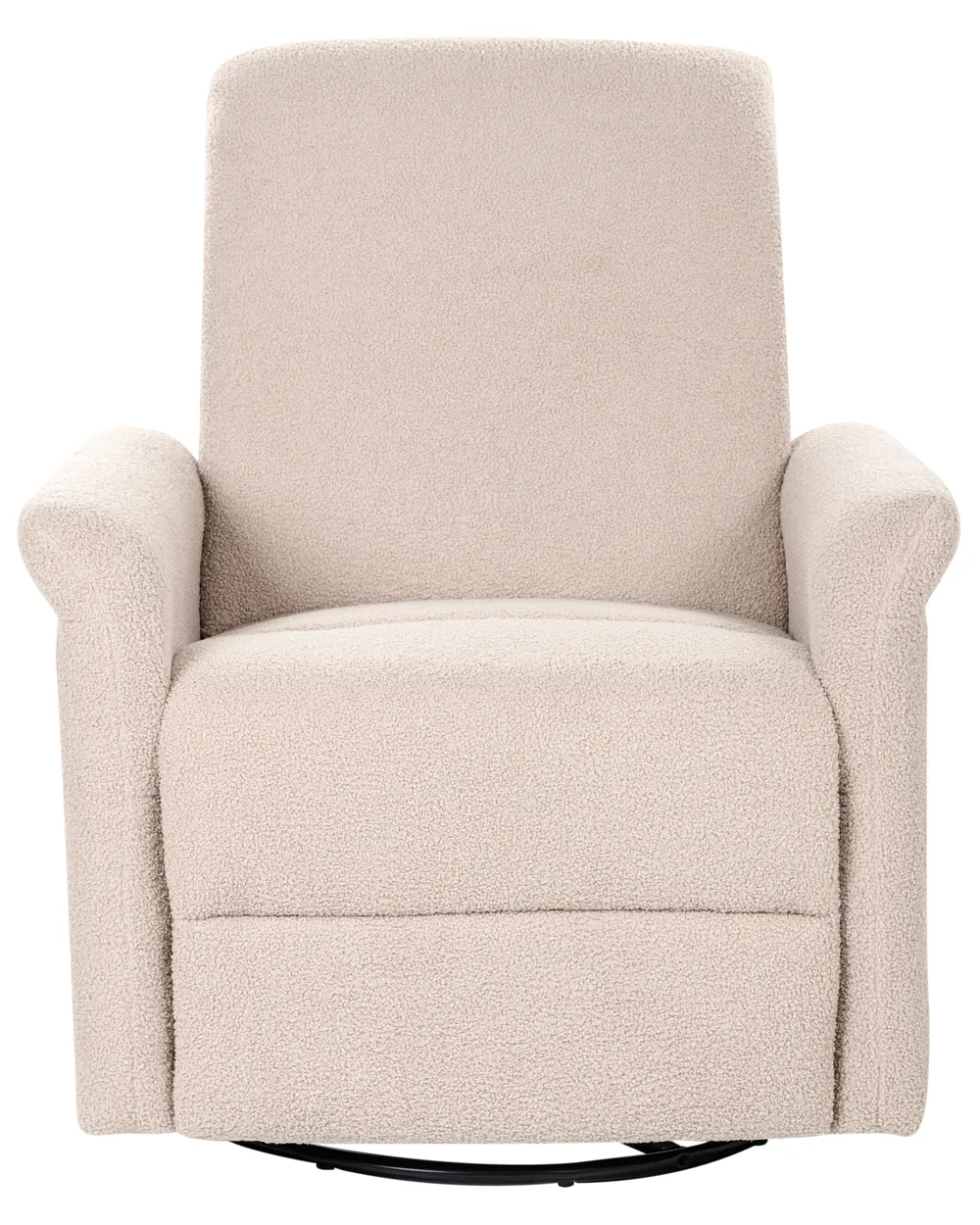 Schaukel-Fernsehsessel ECHION drehbar Bouclé Hellbeige_1078678