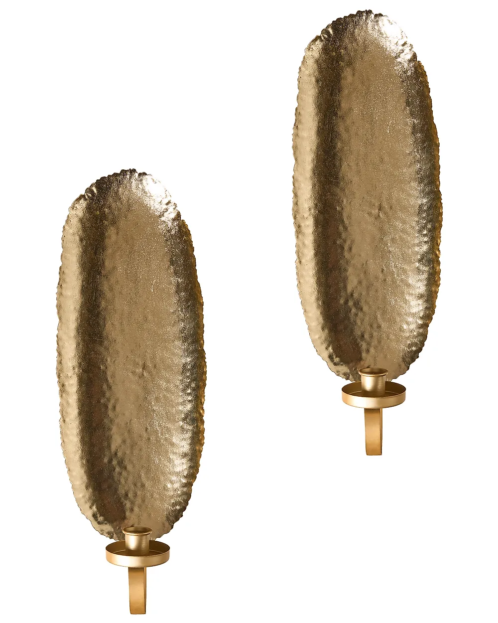Wandkerzenhalter 2er Set FEIJO 44 cm Metall Gold