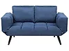 Schlafsofa 2-Sitzer BREKKE Stoff Marineblau