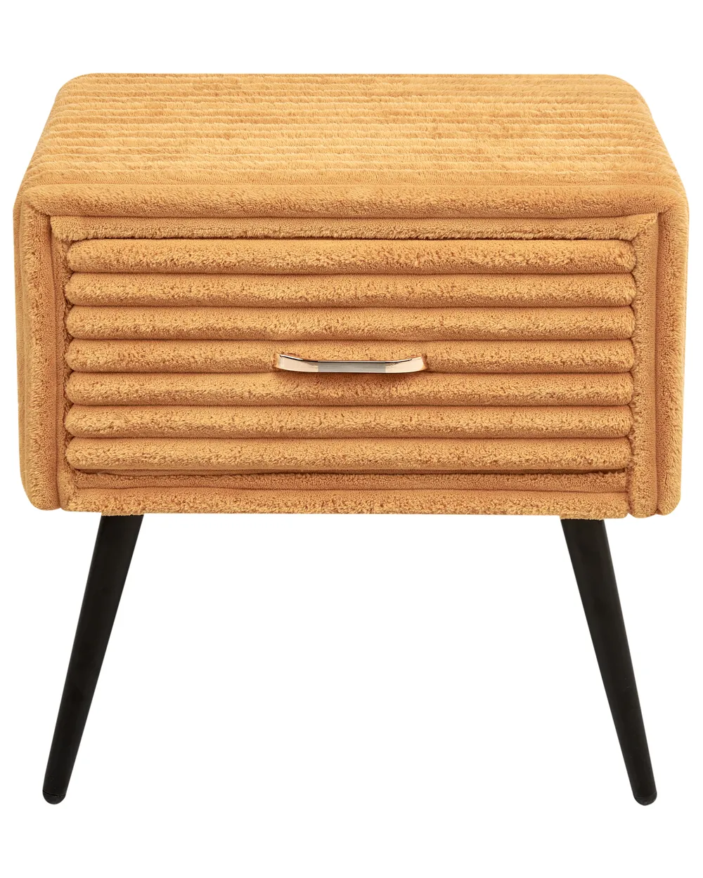 1 Drawer Bedside Table FLAYAT Corduroy Orange_968005