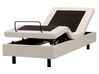 Verstellbares Bett ohne Kopfteil Stoff DUKE II 80 x 200 cm Hellbeige