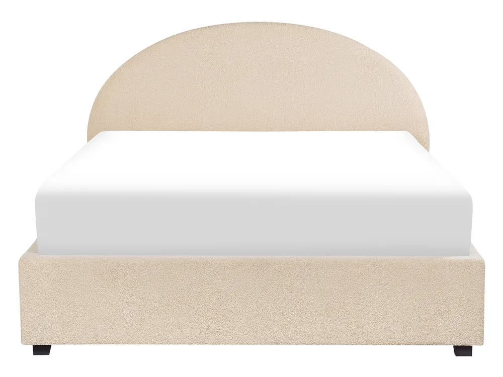 Bett mit Stauraum VAUCLUSE Bouclé Beige 140 x 200 cm_837390