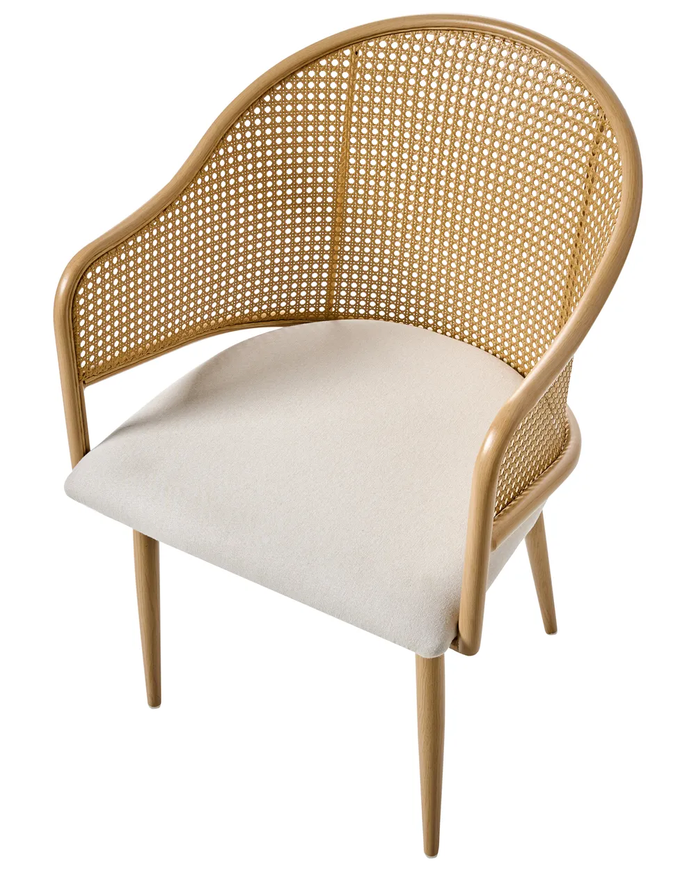 Set of 2 Dining Chairs WEIMAR Metal Light Brown_992844