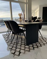 Rug AYDIN Grey 140 x 200 cm Leather_835122