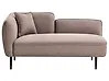Linksseitige Chaiselongue CHEVANNES Stoff Braun