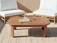 Outdoor Couchtisch TALSANO 120 cm 80 cm Akazienholz Braun_1154681