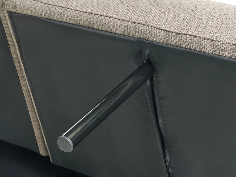 Eckschlafsofa 3-Sitzer KAARINA Stoff Hellbraun rechtsseitig_1100038