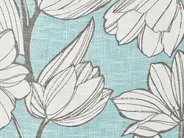 Dekokissen 2er Set CYANOTIS 45 x 45 cm Baumwolle Hellblau Blumenmuster_892746