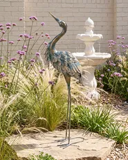 Gartenskulptur BASILAN Reiher Bunt_1082979