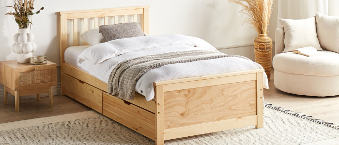 ベッドフレーム Single bed with Hard mattress Single Beds Up to 50% OFF | Beliani.ro