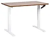 Schreibtisch manuell höhenverstellbar DESTINES 120 cm x 72 cm Braun / Weiß