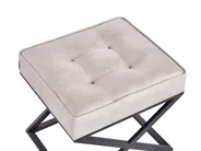 Footstool MURDO Faux Leather Beige_949040