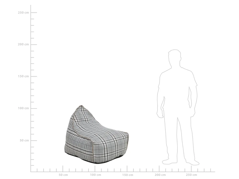 Sitzsack 200 L DROP LINEN 63 cm 75 cm Grau_823428