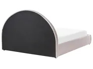 Bett mit Stauraum MOUZON Chenillegewebe Taupe 140 x 200 cm_1019528