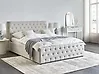 Bett mit Stauraum AMIENS Stoff Beige 160 x 200 cm