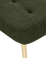 Wingback Chair VEJLE with Footstool Boucle Dark Green_901582