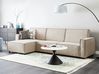 Eckschlafsofa 3-Sitzer ROMEDAL II Stoff Beige rechtsseitig