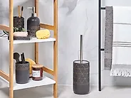 5-Piece Bathroom Accessories Set LANCO Ceramic Black_1179692