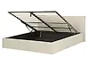 Bett mit Stauraum ORBEY Stoff Hellbeige 160 x 200 cm