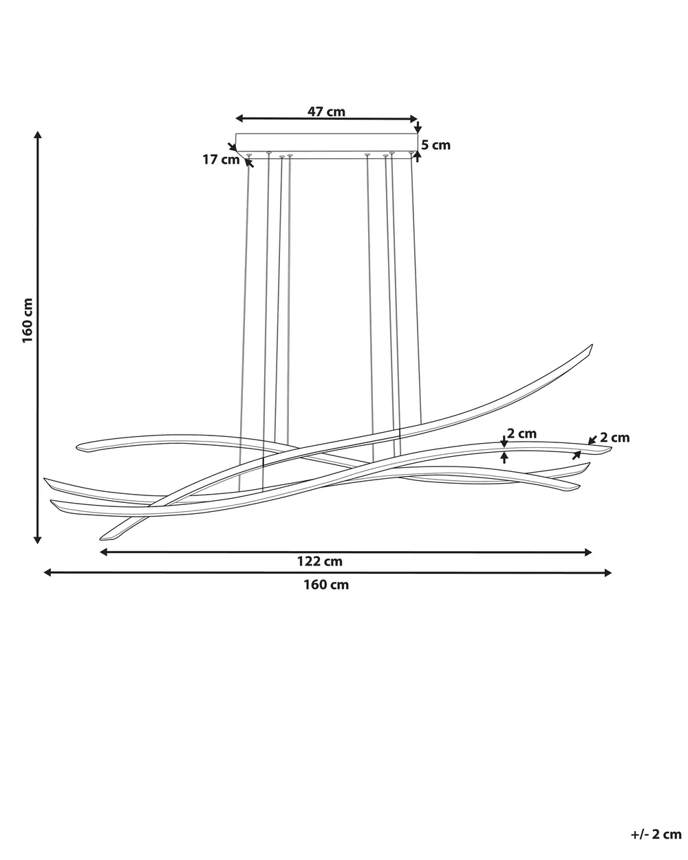 LED Hängeleuchte CALAO Metall Schwarz_824981