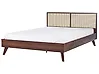 Bett mit Lattenrost Rattan MONPAZIER 180 x 200 cm Dunkelbraun