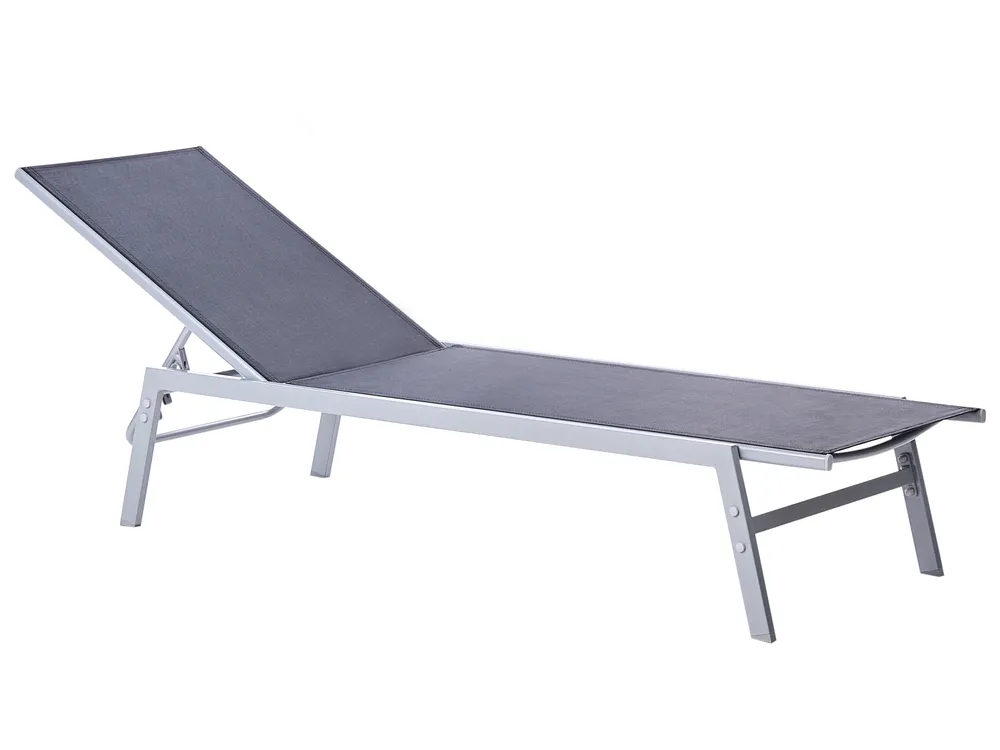 Sonnenliege NOLI mit Relaxfunktion Metall Schwarz_752464