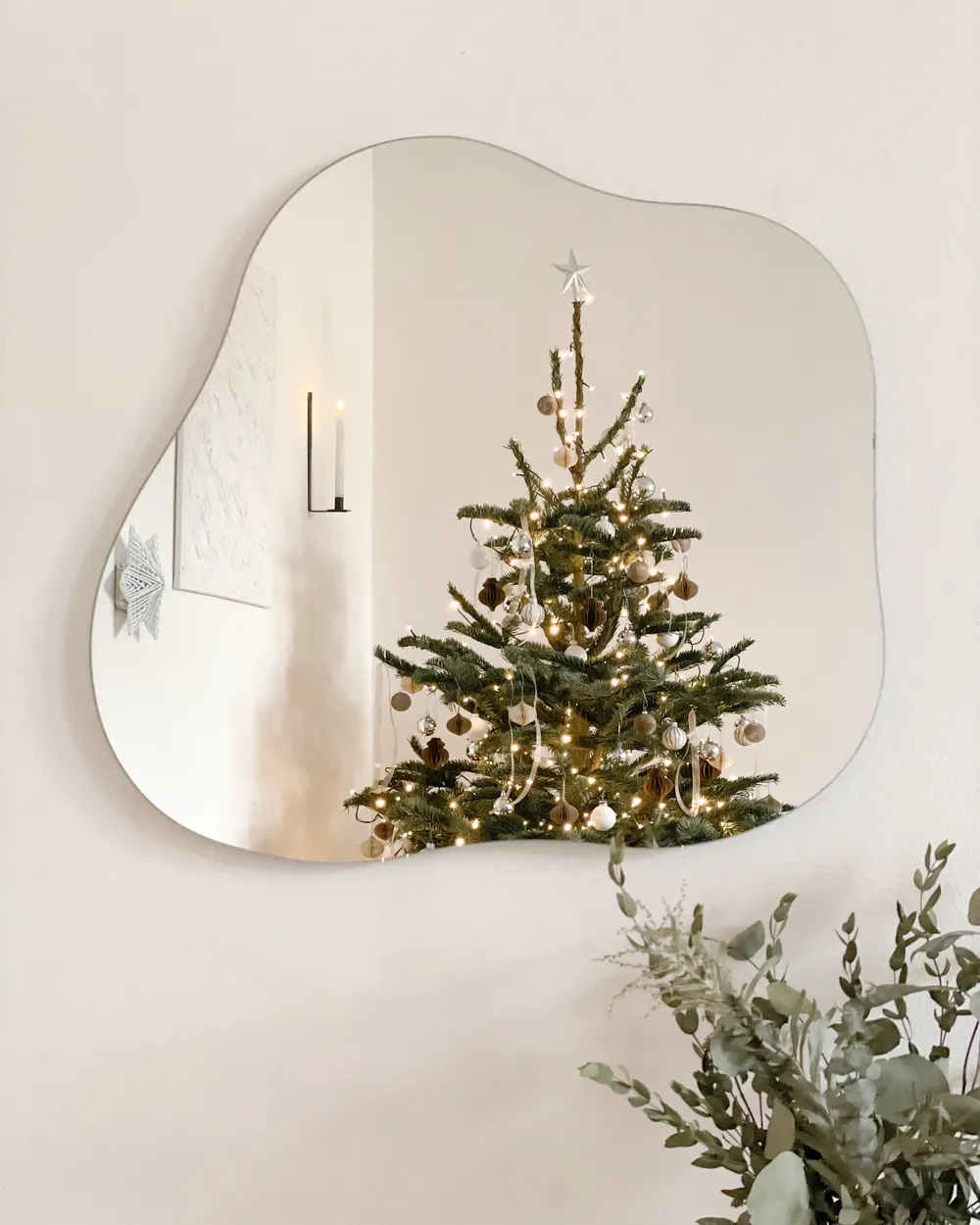 Wandspiegel BAGNEUX 50 cm 55 cm Silber_907203