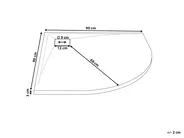 Duschwanne PARON 90 x 90 x 3 cm Schwarz_968662