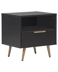 Nachttisch mit 1 Schublade INDIO Schwarz_789584
