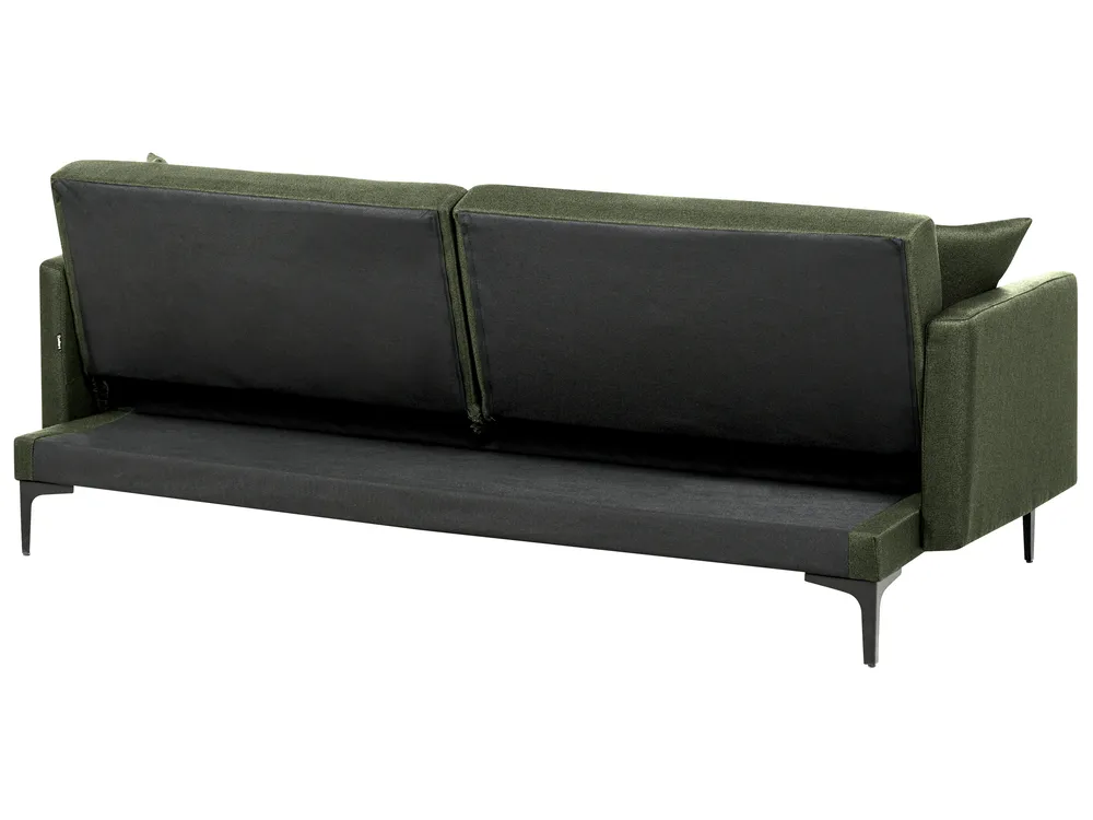 Sofa Bed 3 Seater LUCAN Fabric Green_914762