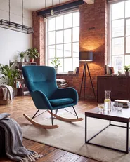 Rocking Chair ELLAN Velvet Sea Blue_1149366