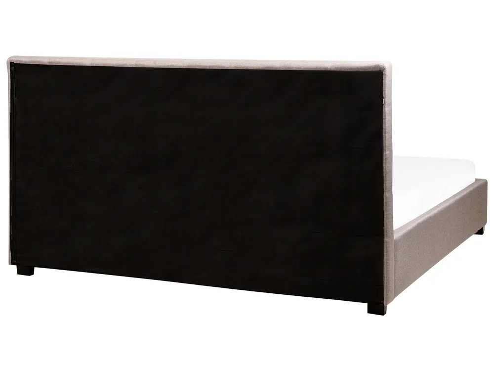 Bed with Storage Drawers LA ROCHELLE Fabric Light Grey 180 x 200 cm (EU Super King)_744840