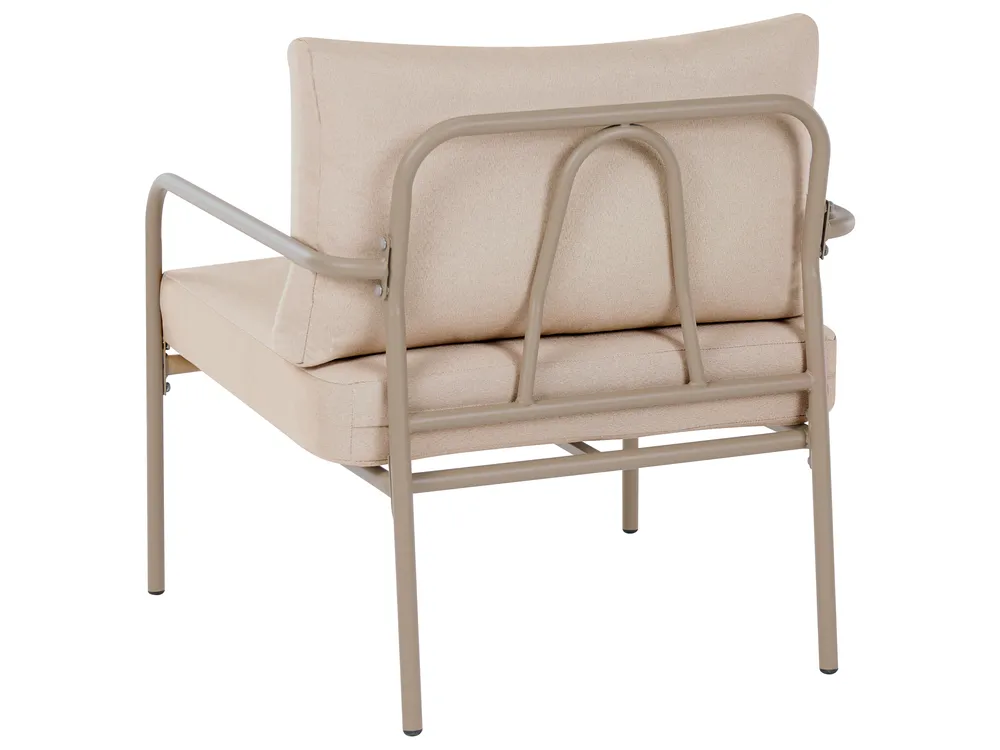 Lounge Set mit Tisch 4-Sitzer NESSO Metall Hellbeige_1087755