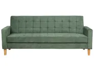Schlafsofa 3-Sitzer VEHKOO Stoff Dunkelgrün_914627