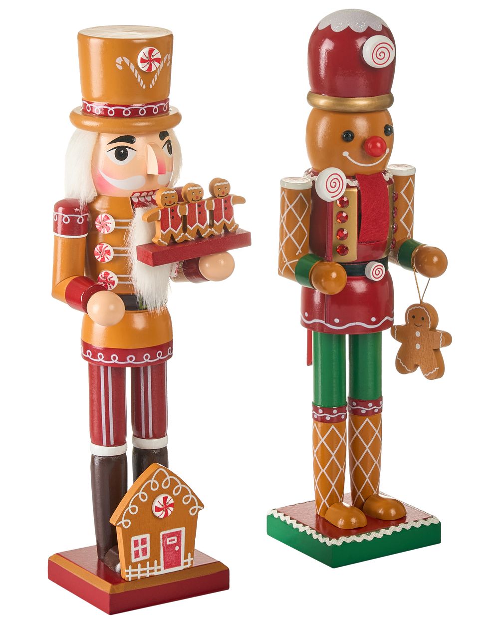 Set of 2 Figurines GRANSJON 35 cm Nutcracker Orange