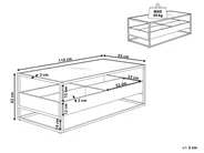 Couchtisch WACO mit Stauraum Sicherheitsglas Schwarz_825569