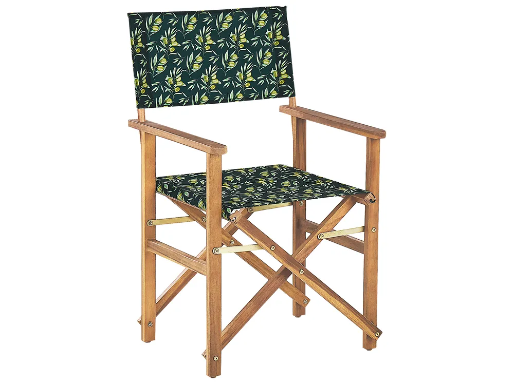 Gartenstuhl 2er Set CINE Akazienholz Dunkelgrün_819413