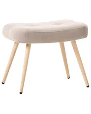 Ohrensessel VEJLE mit Fußstütze Stoff Beige_912981