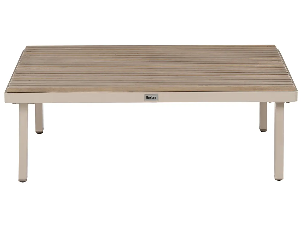 Outdoor Couchtisch FIVIZZANO 90 cm 70 cm Akazienholz Beige_1159297